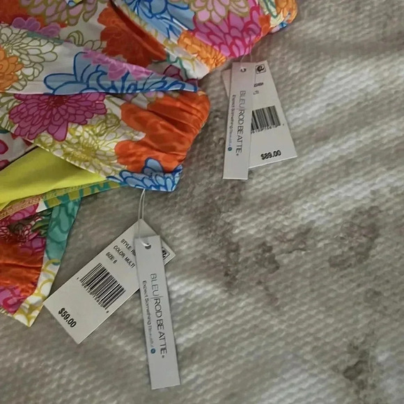 Bleu Rod Beattie Fresh Picks Knot Front Bandeau Tankini Top and Bikini Bottom - Picture 10 of 11